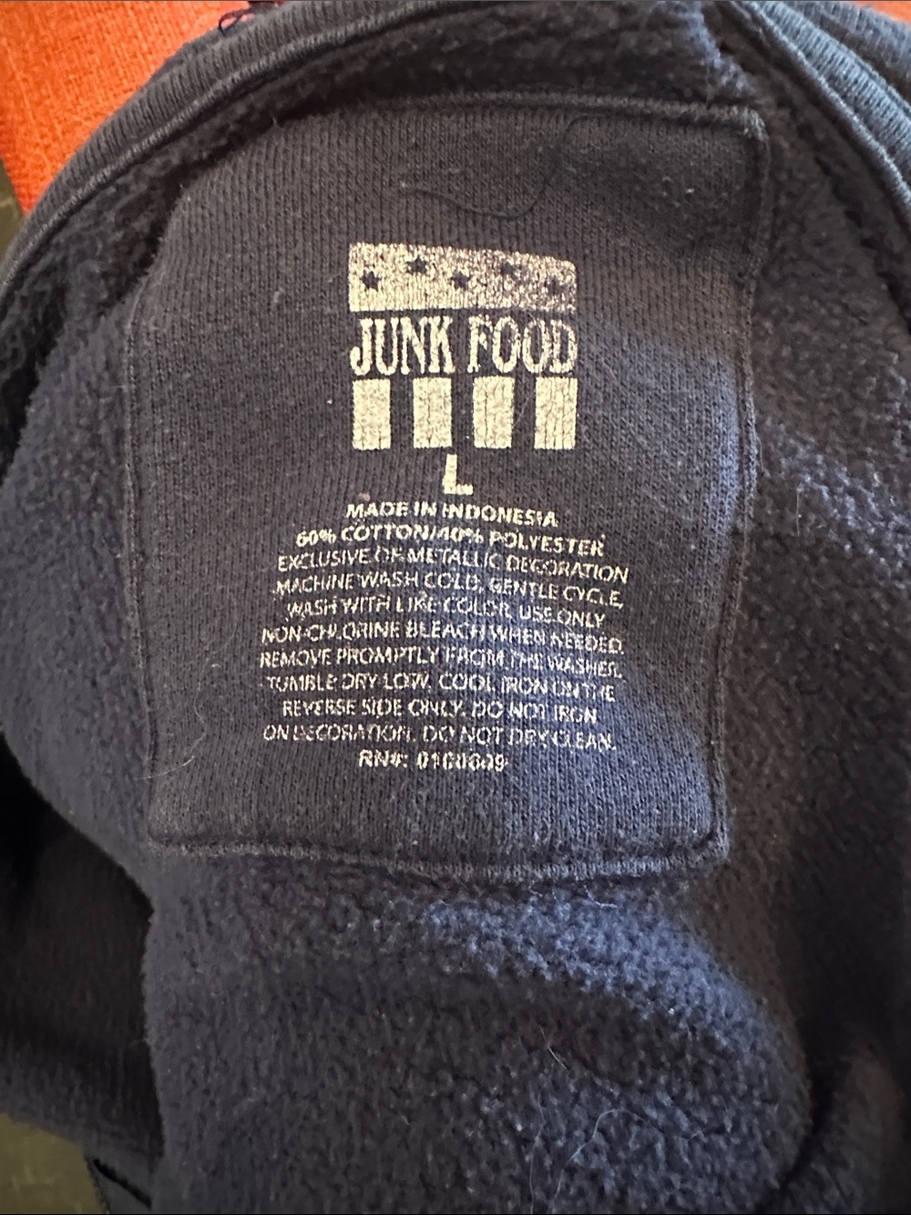 Junk Food Clothing Navy Blue Chicago Bears Zip-Up Hoodie - Picture 3 of 5